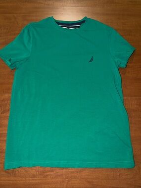 Nautica Men’s Crew Neck Tee in Teal Green